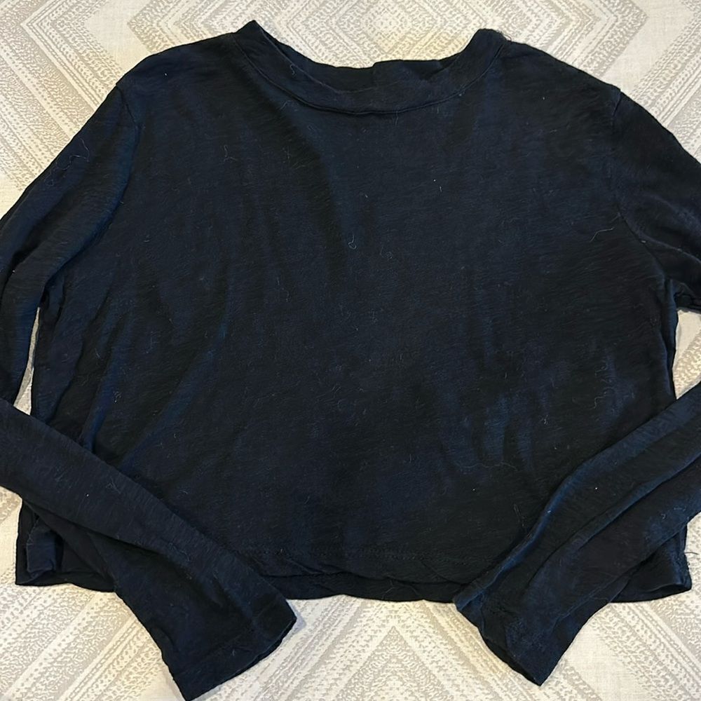Katie J NYC Girls Black Long Sleeve Top - Size M